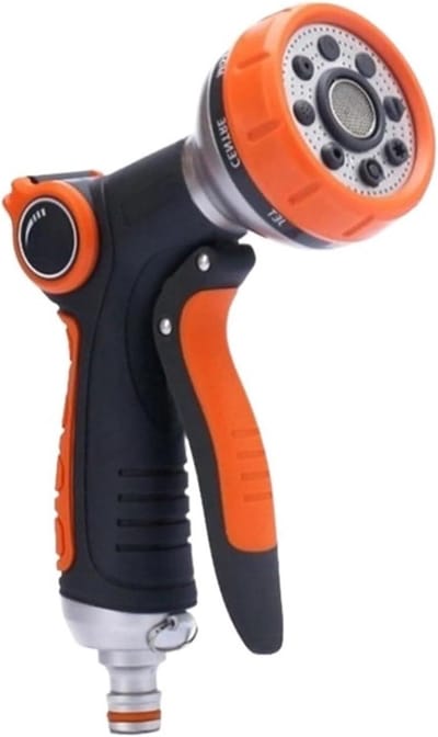Slangpistool - Verstelbaar mondstuk - Tuin sproeien - 8 sproeipatronen - One Size - Grijs