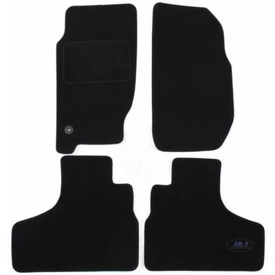 Zwarte Velours Vloermat - J&J AUTOMOTIVE - Jeep Cherokee 2001-2007 - Op Maat Gemaakt - Antislip - Waterdicht zwart