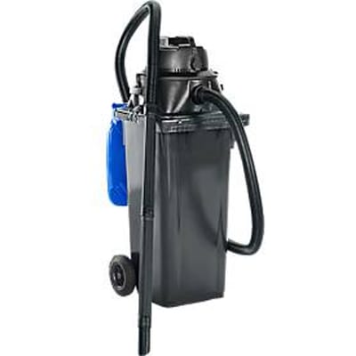 Complete set nat-droogzuiger, met gereedschapshouder, incl. grote afvalbak voor 120 l, 1 patroonfilter & 1 vliesfilter, blauw