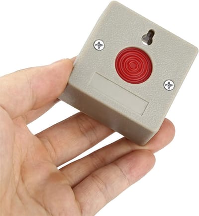 Noodpaniekknop - Veiligheidsknop Alarm - Snel Hulp - Intuïtieve Bediening - Compact Formaat - Rood