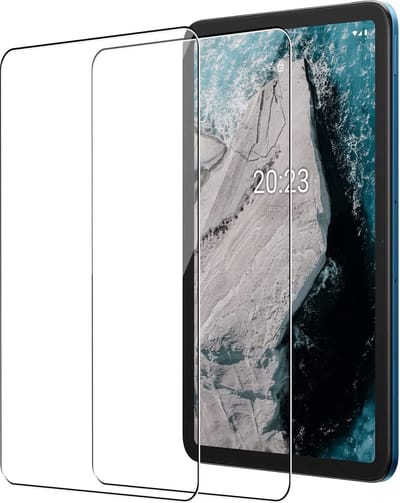 Screenprotector geschikt voor Nokia T20 screenprotector tempered glass 2pack - Screenprotector geschikt voor Nokia T20 Screen protector