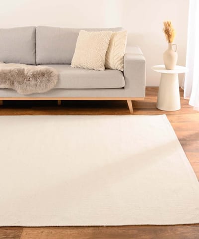 Vloerkleed katoen - Svelvik wit 70x140