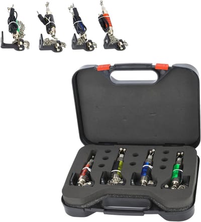 4-delige Set Met LED Aasindicatoren voor Nachtvissen - Ideaal voor Karper, Roofvis en Beginners, Inclusief Opbergtas