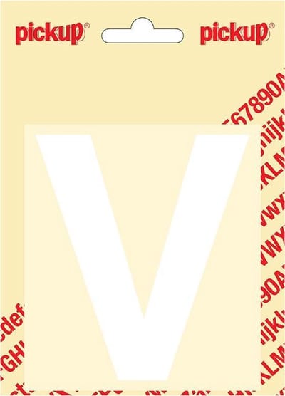Pickup plakletter Helvetica 100 mm - wit V