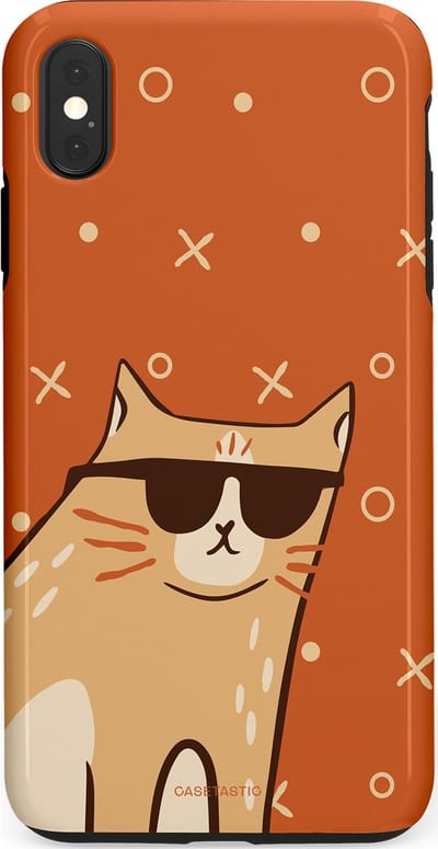Casetastic Hoesje Geschikt voor Apple iPhone Xs Max - Stijlvolle Beschermende Duo-layer Case - CoolCat