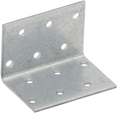 Hoek Beugel - Verbindingsplaat Plaat - Houtverbindingen Verstevigen - Universele Perforatie - 40x40x60mm - Zilver