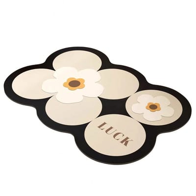 Badkamermat in Scandinavische stijl- 40x60 cm- antislip- absorberende mat van diatomeeënaarde met planten- en bloemenpatroon- geschikt voor toilet- badkamer- keuken en als woondecoratie.