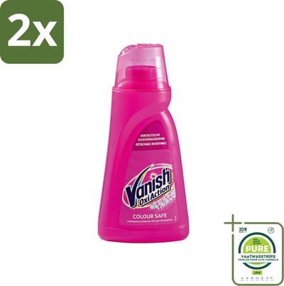 Vanish Oxi Action - Veilige Kleur - Vlekkenverwijderaar Gel - Zonder Bleek - Gekleurde Was - 1 L - Voordeelverpakking - 2 stuks - Vlekkenverwijderaar - Wasmiddel