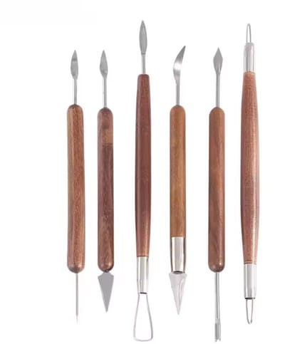 Klei gereedschap - Gereedschap voor te kleien - 6-delig kleiset - Boetseer gereedschap - Klei sculptuur gereedschap set - Kleien - Klei tools - CHPN