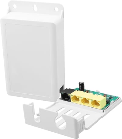 PoE Gigabit Extender - PoE Repeater - Netwerk Uitbreiden - 1-in-3 Out Waterproof - 250m Bereik - Wit
