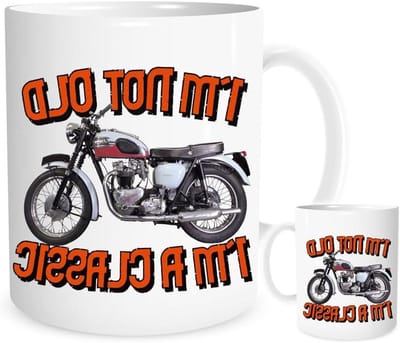 Motorfiets Mok - Koffie Beker - Drankjes Genieten - Vaatwasser Veilig - 11 Vloeibare Ounces - Zwart Wit