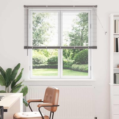 vidaXL - Venetiaanse - jaloezie - zilver - 175 - x - 125 - cm - 25 - mm - Aluminium