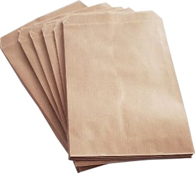 Papieren zakjes - 10x16 cm - Bruin - 100 stuks