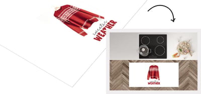 Keukenloper - Loper keuken - Kersttrui - Rood - Winter - 120x60 cm - Keukenloper vinyl