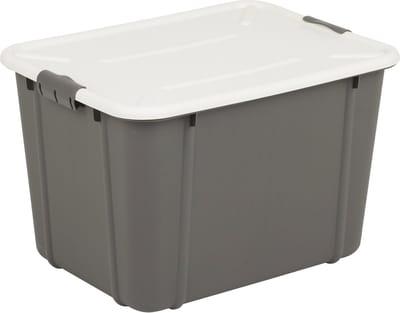 BranQ Velur - Opslagcontainer met deksel 30L - Opberger - donkergrijs