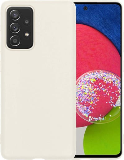 Hoesje - Geschikt voor Samsung Galaxy A52s 5G - Sterk & Shockproof - Siliconen Case - Hoes Cover - Telefoonhoes - Wit