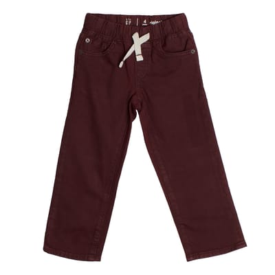 Lange jongensbroek met elastiek in de taille 438760