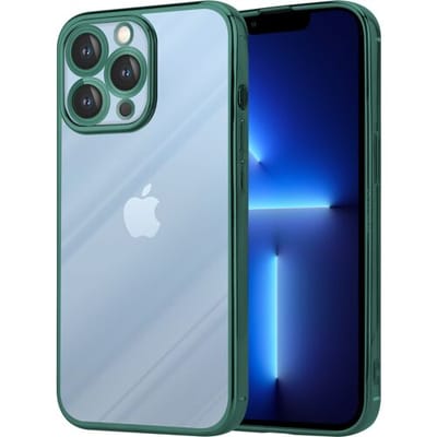ShieldCase telefoonhoesje geschikt voor Apple iPhone 13 Pro vierkante metallic case - Backcover case - Shockproof hoesje - Achterkant hoesje - donkergroen