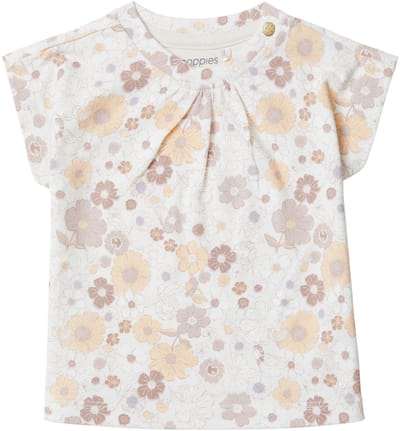 Noppies Girls Tee Camas short sleeve allover print Meisjes T-shirt - Whitecap Gray - Maat 56