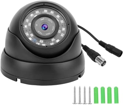 Dome Camera - Beveiligingscamera - Voertuig Bewaken - 1080p HD Resolutie - 360 Graden - Zwart