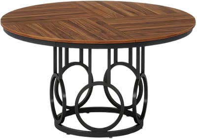 Eettafel Novaro - Rond 120cm - Moderne Keukentafel voor 4 Personen - Voor Keuken of Eetkamer