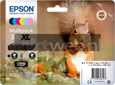 Epson Squirrel 378XL Claria Photo HD 6 kleuren multipack inktcartridge
