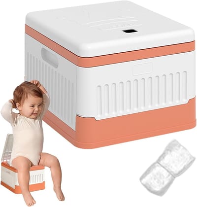Kinderpotje voor reis - Draagbaar toilet - Zindelijkheidstraining onderweg - Opvouwbaar lichtgewicht ontwerp - 25.5 x 22 x 17 cm
