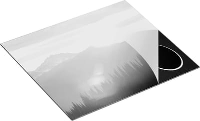 Chefcare Inductie Beschermer Zonsondergang in het Bos - Zwart Wit - 60x50 cm - Afdekplaat Inductie - Kookplaat Beschermer - Inductie Mat