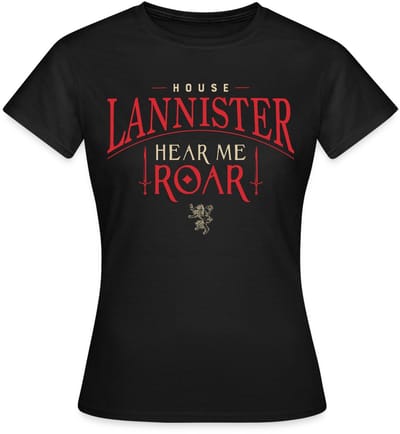 Game Of Thrones Huis Lannister Hear Me Roar T-Shirt Dames