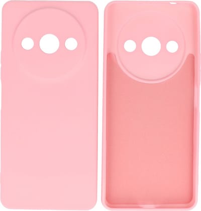 Hoesje Geschikt voor Xiaomi Redmi A3 - 2.0mm Dikke Fashion Telefoonhoesje Backcover - Siliconen Hoesje - Roze