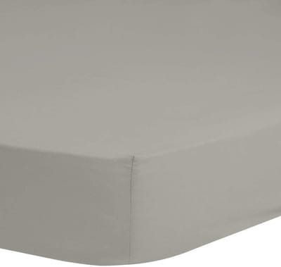 Good Morning hoeslaken effen kleur - 2 persoons 140x200 cm - Lichtgrijs - 100% Katoen renforce