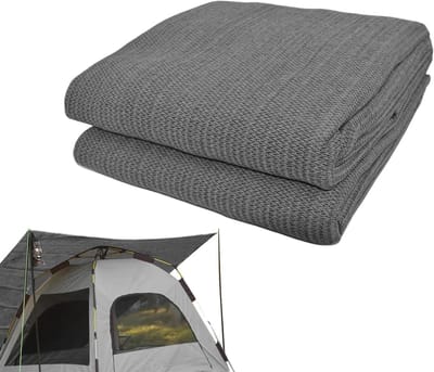 Kampeervloermat - Slaaponderlegger - Outdoor comfort - Ademende netstructuur - 300 x 300 cm - Oranje