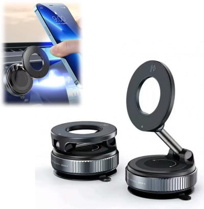 1stuk - Houder - Telefoonhouder voor in de auto - Magnetische autohouder - Universele houder - Vacuümzuignap - Geschikt voor navigatie - Autoaccessoires - Zwart