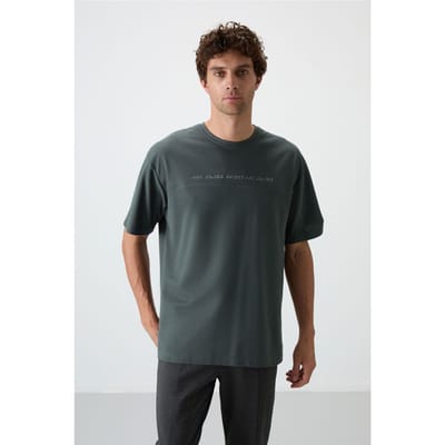 Overmaatse T-shirt met ronde hals en print