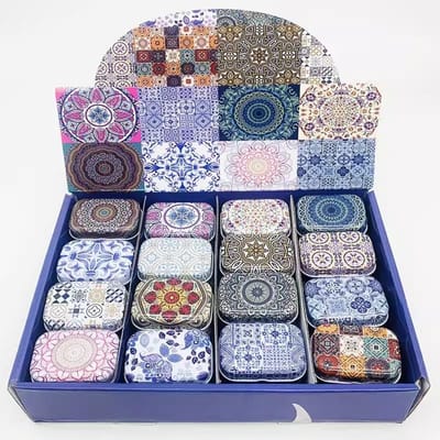32 stuks(1Doos) Schattig Mini Blikken Metalen Doosje Verzegeld Pil Doosje Sieraden Snoep Doosje Kleine Opbergblikjes Munt Oorbellen Koptelefoon Cadeau Doosjes