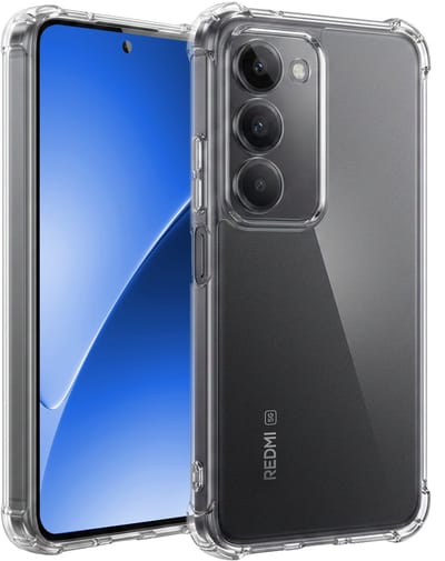 Hoesje - Geschikt voor Xiaomi 15 - Sterk & Shockproof - Siliconen Shock Case - Hoes Cover - Telefoonhoes - Transparant
