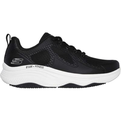 Skechers D´Lux fitness- en hardloopschoenen voor dames (Zwart, Wit)