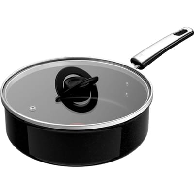 Tefal Experience Ceram - Keramische Hapjespan - Ø24 cm - Fusion Core - PFAS-vrij - Inclusief Deksel - Geschikt voor Inductie - Geschikt voor gebruik met metalen spatels