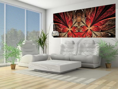 Abstract flowers wallcovering