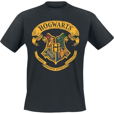 Harry Potter T-shirt - Hogwarts Crest - S tot 4XL - voor Mannen - zwart