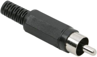 10x RCA Stekker Mannelijk – Tulp Plug met Trekontlasting – Audio & Video Connector met Kunststof Behuizing (Ø 5,5 mm) - 10 Stuks [05077FK]