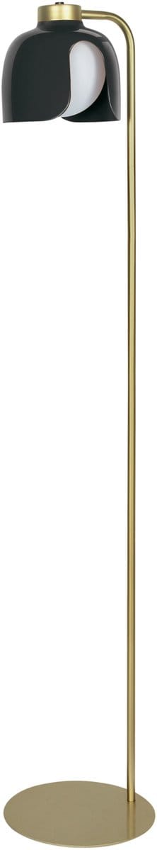 OSRAM DECOR Corolle Vloerlamp, Zwart Metaal Glas, E27 Versie, 270mm, Textielkabel, Retro stijl