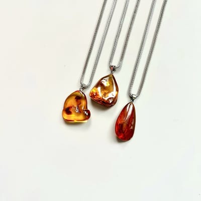 Gemstone ketting Barnsteen