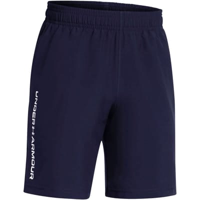 Under Armour UA Tech Woven Wordmark Short Unisex Sportbroek - Navy - Wit