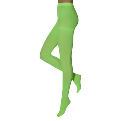 Apollo - Dames Feest Panty - Fluor Groen - 60 Denier - Maat S/M - Leggings - Legging carnaval - Carnavalskleding - Neon legging