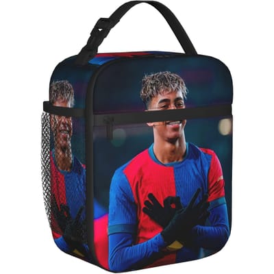 Lamine Y-Yamal Geïsoleerde Lunchtas Koeltas Herbruikbaar, Lunchcontainer Voetbal Voetbal Lekkend Tote Lunchbox College Buiten One Size