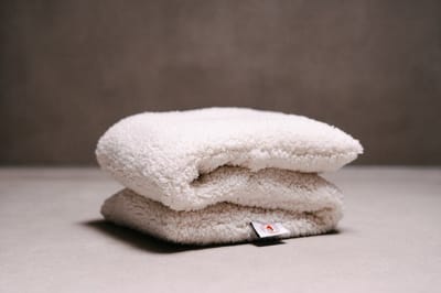Loeiwarm Hermien - Pittenzak - Pittenkussen - Pittenzak magnetron - 60 x 15 cm - Teddy stof - Lijnzaad - Wasbare hoes - Crème wit - Gemaakt in Nederland