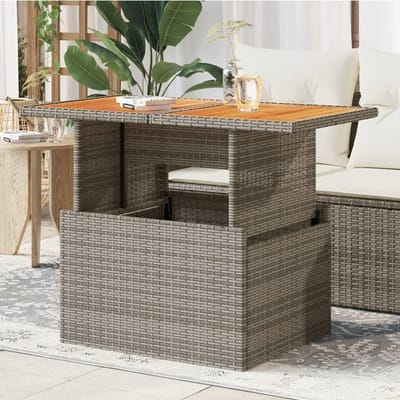 Verstelbare tuintafel - Verhoogbare tafel - Buiten eten - Verstelbaar tafelblad - 100 x 55 x 44/73 cm
