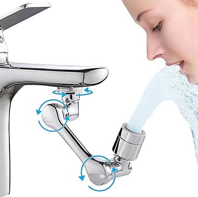 Repus - Universele 1080° Rotatie Kraan Opzetstuk - Kraan verlengstuk - Badkamer - Keuken - Wastafel - Water Faucet -
