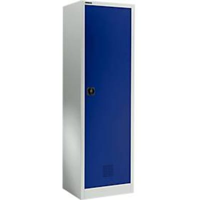 Garderobekast - B 600 x D 500 x H 1935 mm - cilinderslot - lichtgrijs - ons merk Schäfer Shop Select